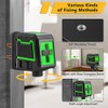Self-Leveling Laser Level, 2 Lines Laser Level Green Cross Laser
