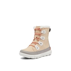 Sorel Women's Explorer II Joan Faux Fur Waterproof Boot - Nova Sand, Sea Salt - Size 6