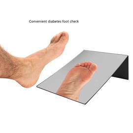 Marketing Holders Freestanding Acrylic Mirror 9" x 12" Slant Back Reflective Portable Lucite Stand for Retail Jewelry Piercing Counters Makeup Vanities and Hair Salons