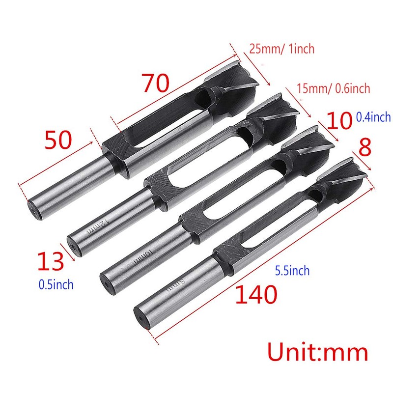 Dtacke Wood Plug Hole Cutter Tenon Dowel And Plug Drill