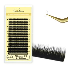 Classic Bottom Lash Extensions 0.10 B Curl 5-8mm Mix Black
