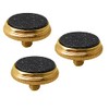 Jiayouy Gold Starry Sky Inlay Trumpet Finger Buttons for Trumpet Accessory Replacement 3 Pcs