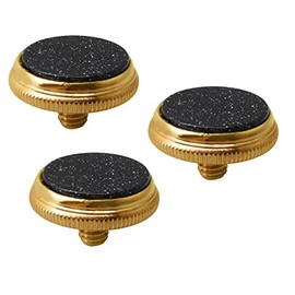 Jiayouy Gold Starry Sky Inlay Trumpet Finger Buttons for Trumpet Accessory Replacement 3 Pcs