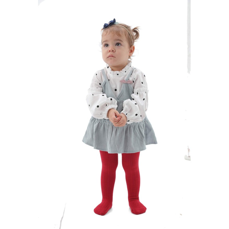 EPEIUS Little Kids Girls Seamless Cable Knitted Solid Cotton Tights