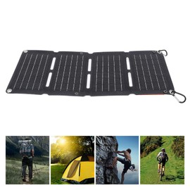 40W Foldable Solar Panel, USB Solar Charger, Lightweight Foldable Solar Panel Fast Charging QC Dual USB Regulator Output 4 Folds Small Power Station Battery Packs