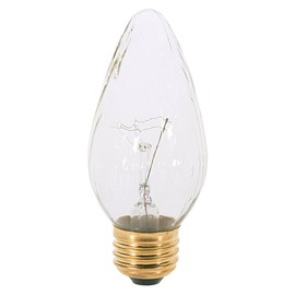 Satco S3363 120V Medium Base 25-Watt F15 Light Bulb, Clear