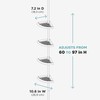 Zenna Home Tension Pole Shower Caddy, 4 Shelves, Adjustable, 60