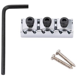 Musiclily Pro 42mm Steel Guitar Locking Nut R2 String Lock for Floyd Rose Tremolo Bridge Electric Guitar, Chrome