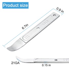 Okllen 2 Pieces 4140 Pry Tool, Premium Chrome Steel Pry Bars for Auto Trim Removal, Pocket Mini Pry Bar Set for Dash/Door Panel/Headlight, Scratch-Free Car Repair Tools