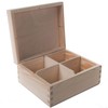 Wooden Decorative Box with 4 Compartments | 18 x 15.5