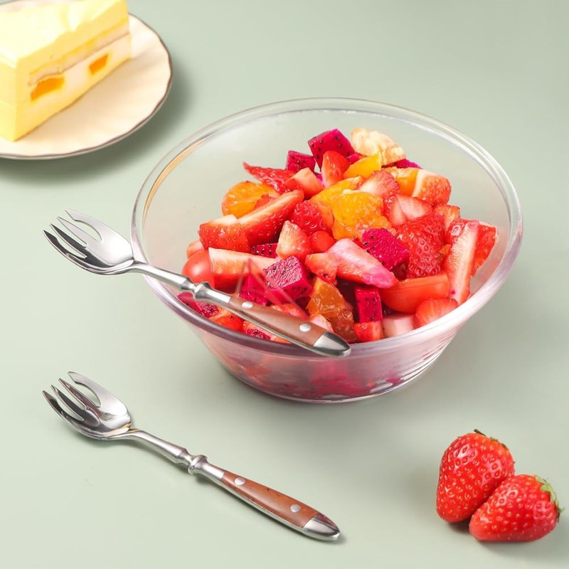4 Pcs Sporks Set Stainless Steel Salad Spoons with Bakelite