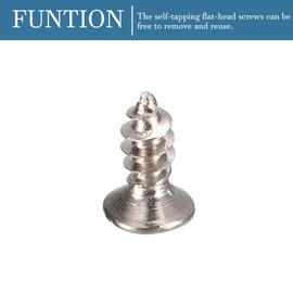 QUARKZMAN M3 x 8 mm Self-Tapping Screws x 200 Pieces Phillips Fastener for Mounting Door and Fasteners [Silver Tone Flat Head]