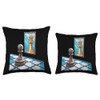 Pawn Queen Chess Player Mirror Reflection Potential Throw Pillow