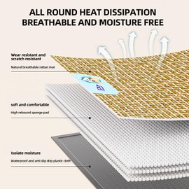 Cooling Pet Mat for Dogs and Cats – Natural Rattan Straw Pad, Breathable Summer Bed for Small & Large Pets, Anti-Slip Cool Mattress for Indoor & Outdoor Use (Medium)