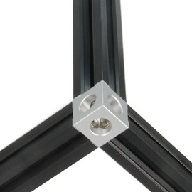 Befenybay 8 Pieces Silver Corner Bracket Cube (20 x 20 x 20 mm) for 6 mm Slotted Aluminium Extrusion Profile Series 2020 (Cube Corners, Silver, 8 Pieces)