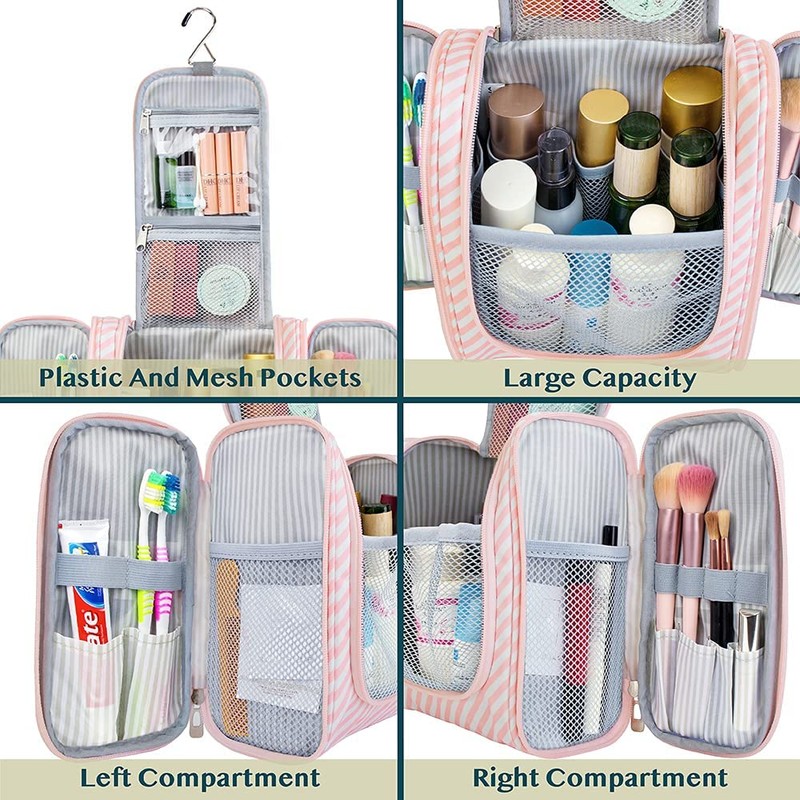 PAVILIA Hanging Toiletry Bag for Women Men Cosmetic Makeup Organizer