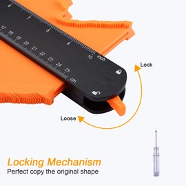 BS ONE Contour Gauge, 10" and 5" Contour Duplicator with Lock, Christmas Gifts for Men, Outline Measuring Profile Gauges for Trim, Molding, Precise Irregular Shape Duplicator