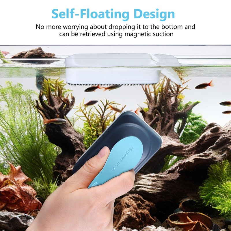fishkeeper Aquarium Magnetic Glass Cleaner, Fish Tank Algae Magnet Cleaning