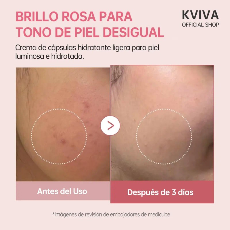 Medicube Set Antiedad Iluminador Pdrn Péptido Rosa 3 Piezas