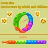 80 Pcs Random Pop Fidget Toy Fidget Bracelet, Wearable Push