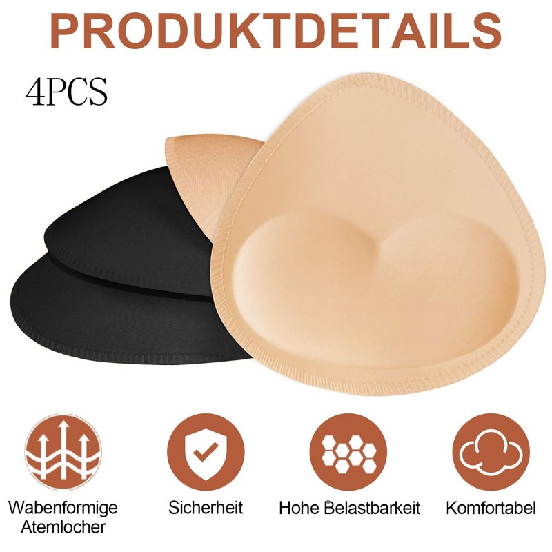 Cozevdnt Bra Inserts Pads, Removable, 2 Pairs of Bra Inserts,