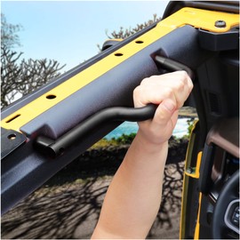 Sukemichi Grab Handles for Bronco, Front Door Aluminum Grab Handles for Ford Bronco Accessories 2021 2022 2023 2024 2025 2 Door 4 Door, Sturdy and Durable Door Grip Handles, Black, 1 Pair