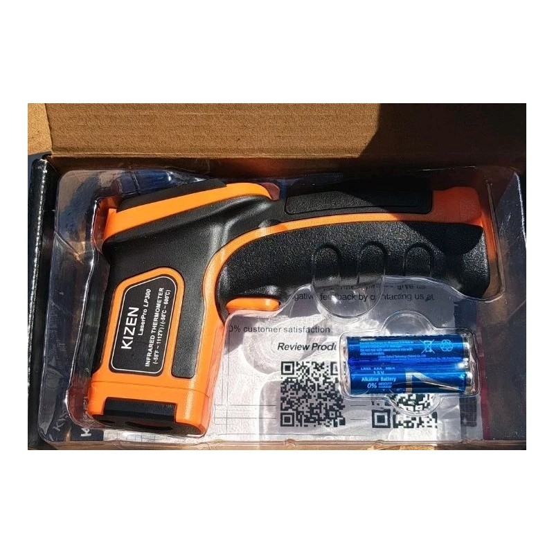KIZEN Infrared Thermometer LaserPro LP300 Handheld Temperature Gun Orange -
