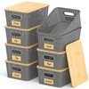 Stackable Storage Basket: Plastic Baskets Bins, Baskets for Organizing, Pantry