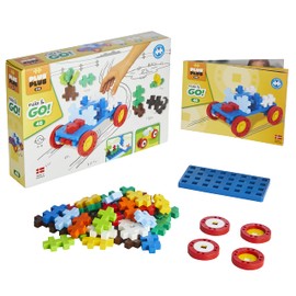 Plus-Plus 9603422 Creative Building Blocks, Big Vehicles Set, Construction Toy, PlusPlus Make&Go, 46 Pieces, Basic