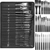 Nicpro 24PCS Watercolor Brushes Set Professional, Synthetic Squirrel Hair Watercolor