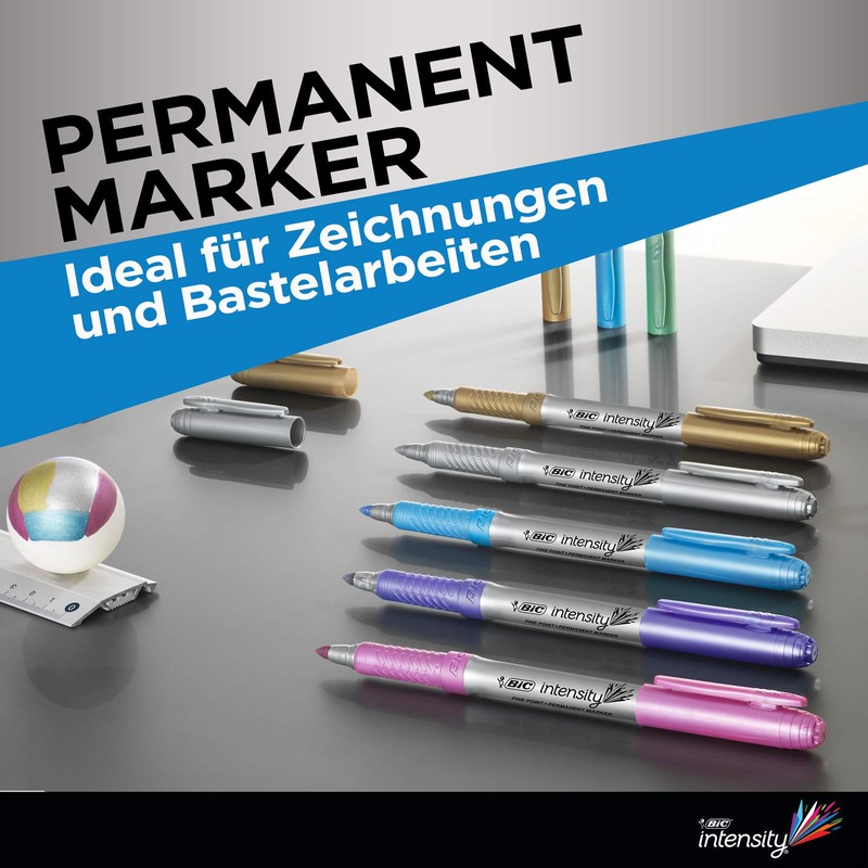BIC Intensity Marker Pens in 8 Assorted Metallic Colours Line