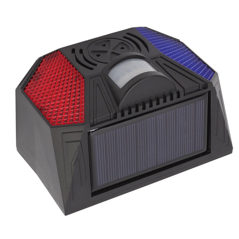 Solar Security Alarm Siren with Remote Control USB Cable Yard