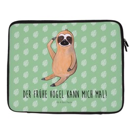 Mr. & Mrs. Panda 27 x 36 Notebook Bag Sloth Bird Show - Gift, Protective Case, Laptop, Sloth Gift, Spinner, Favourite Animal, Computer Bag, Tired Sloth Decoration, Women