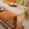Cotton Lace Boho Table Runner, Macrame Table Runner Farmhouse Style,