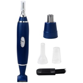 HaeKap Men Electric Ear Beard Nose Hair Trimmer Eyebrow Mustache Remover Shaver Clipper 1 x Nose Hair Cutter, 1x Eyebrow Cutter, 1 x Hair Style Cutter,Blue