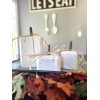 Handmade Rustic Wooden Farmhouse Pumpkins Handmade White Set Of 3