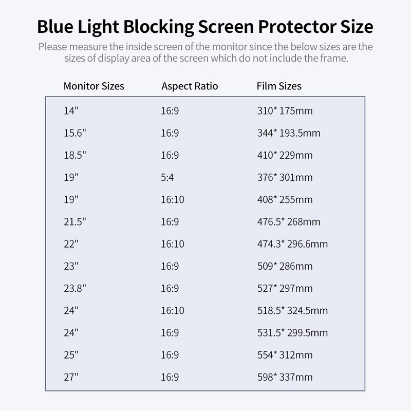 Blue Light Blocking Screen Protector 2 Sides Optional Installation Anti