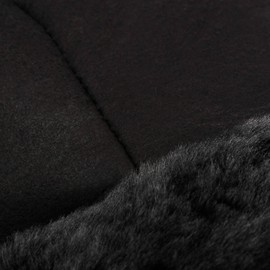 Christ Lambskin Mittens - Warm Long Unisex Real Fur Mittens Winter Gloves for Men and Women in Black, Brown & Dark Brown, Size 5, 6, 7, 8, 9 and 10, brown, 7