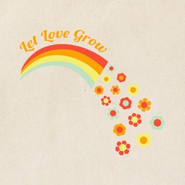 CafePress Let Love Grow Tote Bag Reusable Natural Beige Canvas Shopping Bag