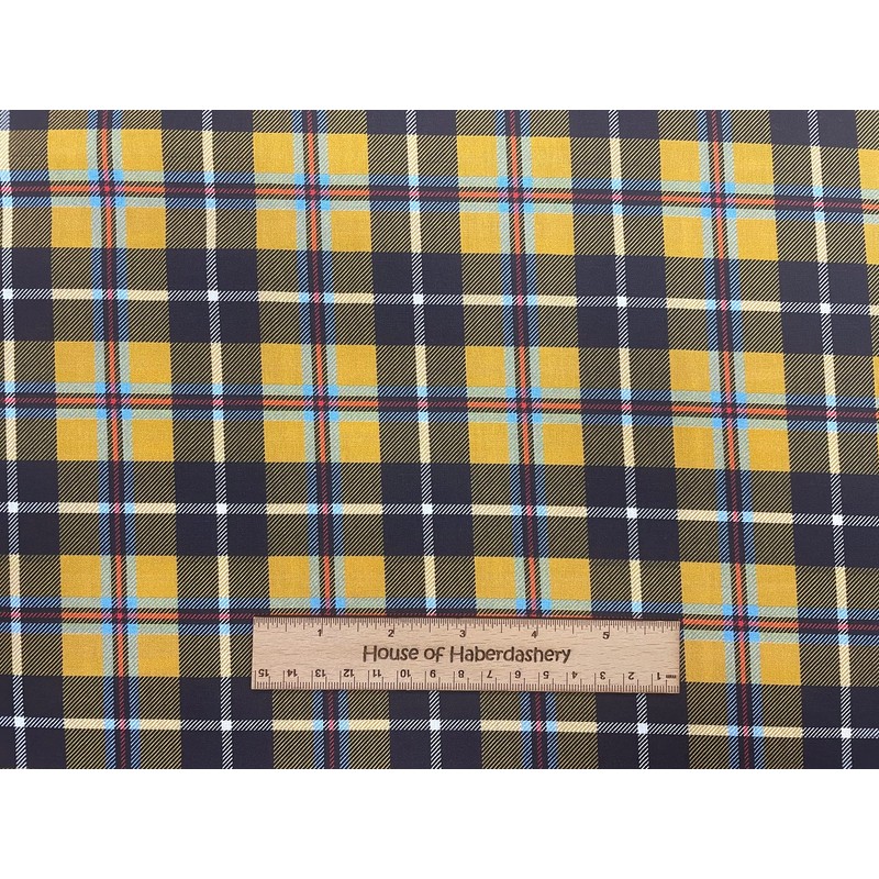 Premium Cotton Fabric - Cornish Tartan Fabric By The Metre