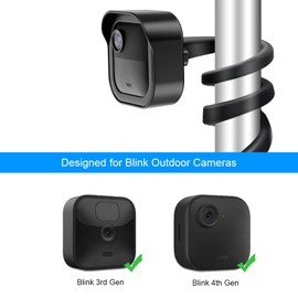 Gresur All-New Flexible Twist Mount Compatible with Blink Outdoor (4th &3rd Gen), Weather Proof Protective Housing for Blink Camera System (Black, 2Pack)