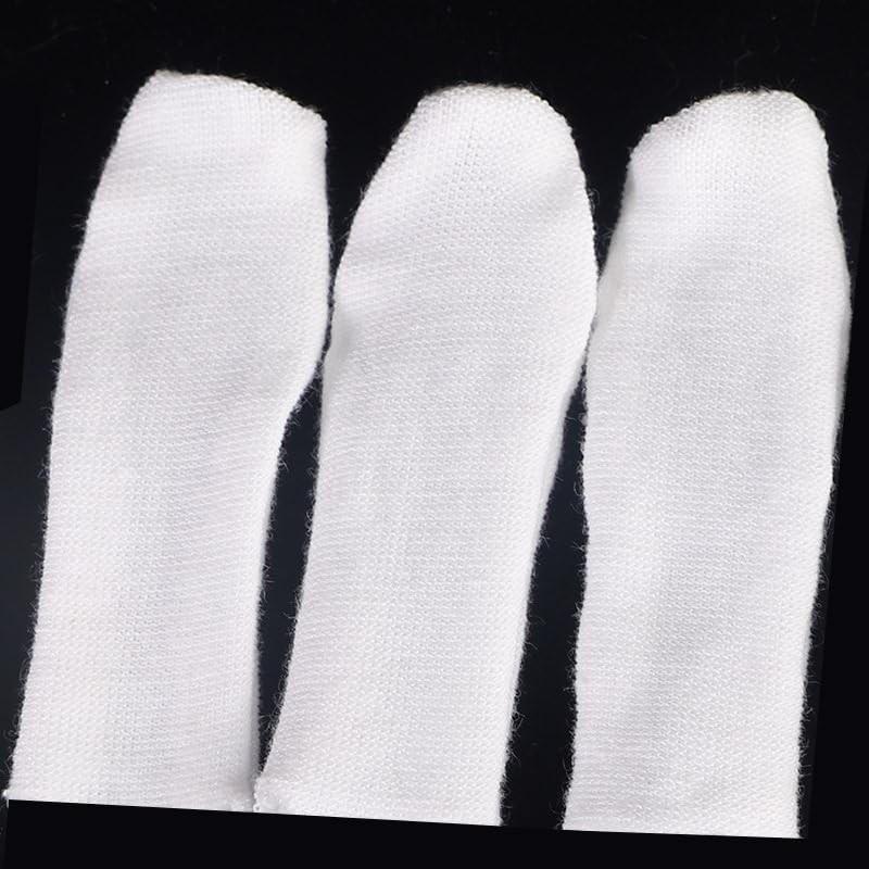 100 Pieces Finger Cots Cotton Finger Guards Elastic Fabric Finger