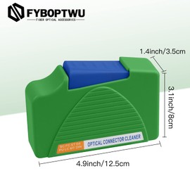 FYBOPTWU - 2 Pack FTTH Fibre Optic Cleaning Box - For FC & SC & LC End Surfaces & Optical Connectors - Over 500 Times Anti-Static Cleaning Swabs, Green