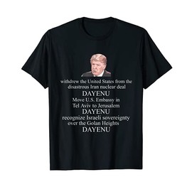 Passover Dayenu Tee Trump Appreciation Gift For Israel Lover