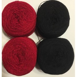 Hilos Mexico Crystal Lace Yarn. Colors  24/60. Acrylic/Rayon. 900 yards each. 1 set of 4.