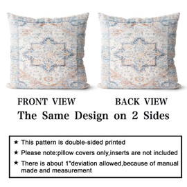 Snylcce Boho Throw Pillow Covers Set of 2 Seashell Antique & Vintage Design, Double-Sided Pattern - 40x40 cm Soft Cushion Covers for Garden Couch, Sofa, Bed - Decorative 16x16 Inch Pillowcases