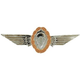 German Parachutist Large Foreign Jump Wings With Bronze Wreath Brite