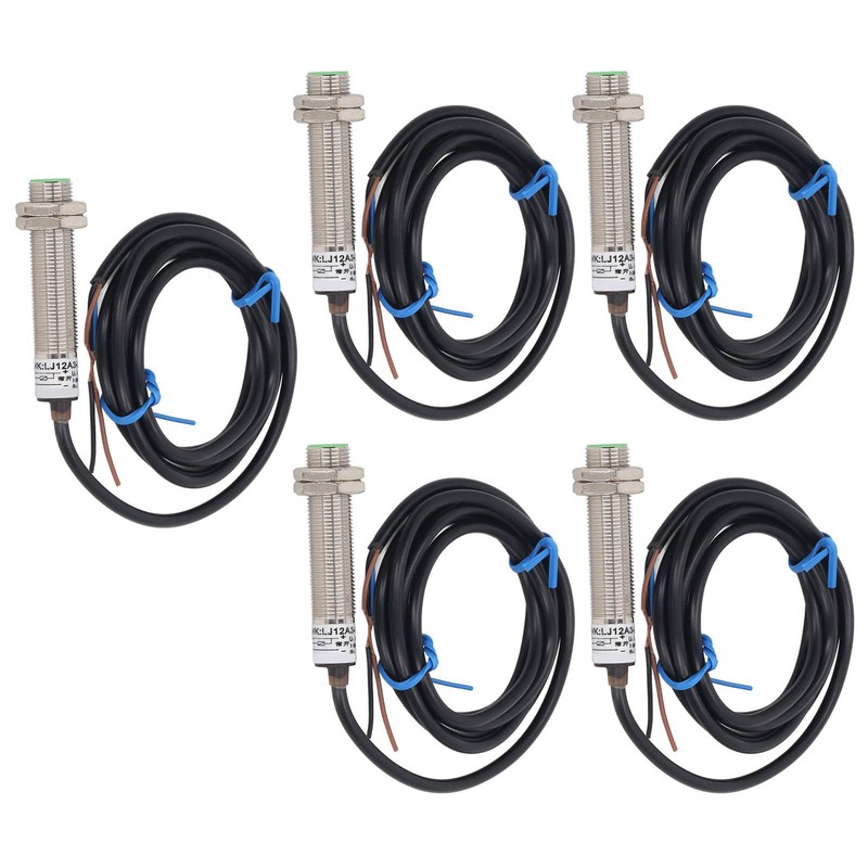5PCS Inductive Proximity Switch M12 NPN Normally Open Distance Detection