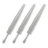 TOHKIN EC-SOT82(S) Pencil Cap with Clip, Silver, 3 Pieces, Brass,