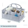 Mr. Pen- Baby Diaper Caddy Organizer, Grey, Large, Diaper Organizer,